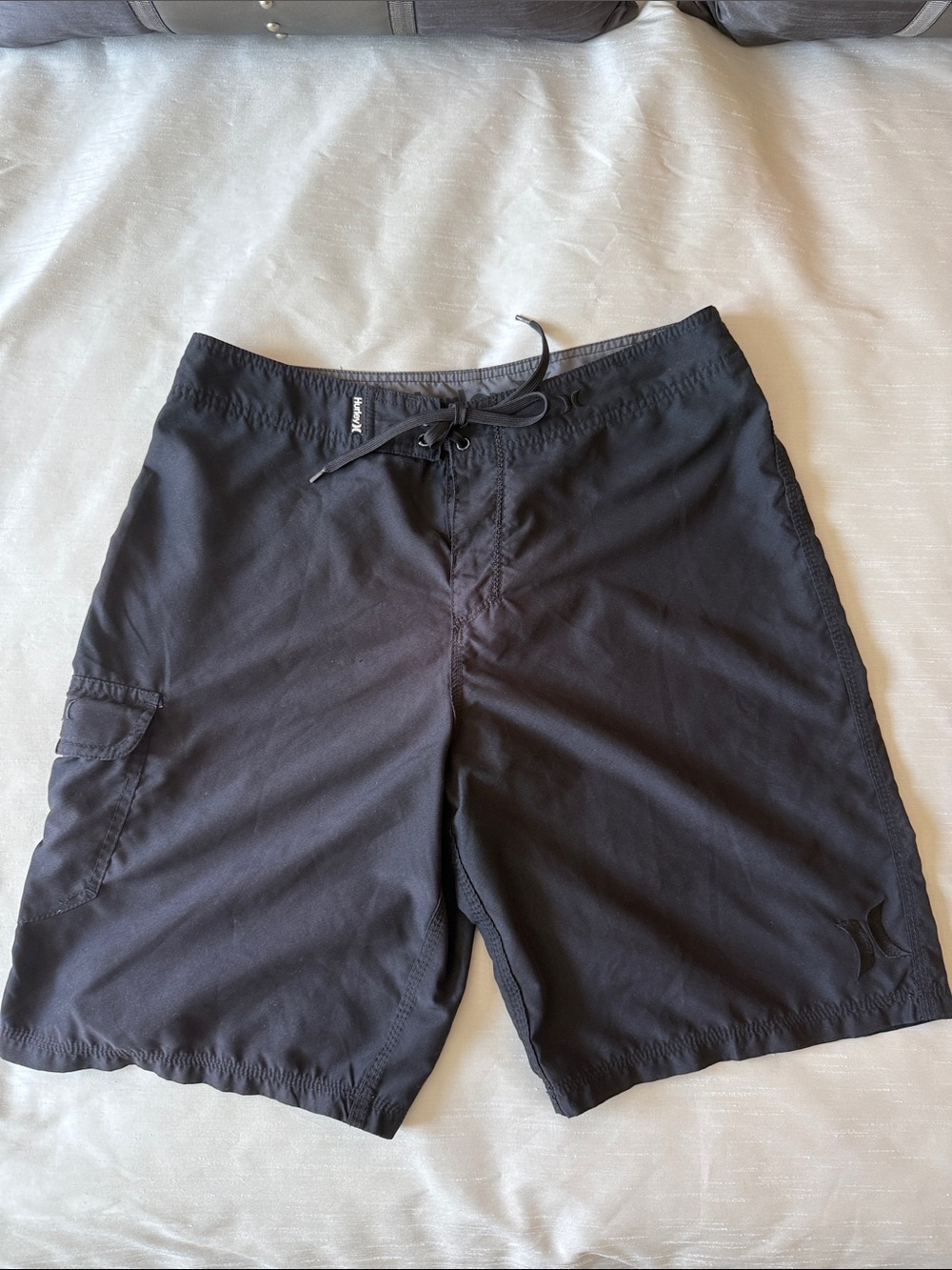 Hurley Black Men's Swim Board Shorts with Cargo Pocket